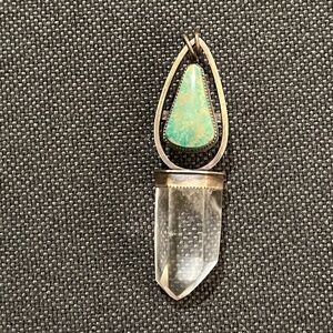 Turquoise and Quartz Pendant